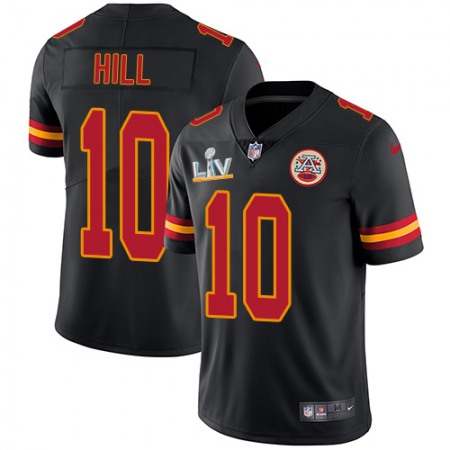 Nike Chiefs #10 Tyreek Hill Black Youth Super Bowl LV Bound Stitched NFL Limited Rush Jersey