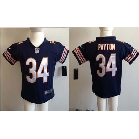 Toddler Nike Bears #34 Walter Payton Navy Blue Team Color Stitched NFL Elite Jersey