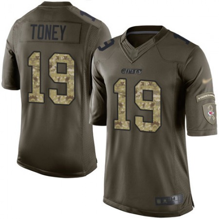 Nike Chiefs #19 Kadarius Toney Green Youth Stitched NFL Limited 2015 Salute to Service Jersey