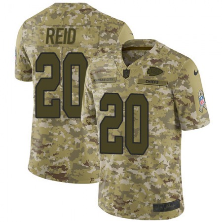 Nike Chiefs #20 Justin Reid Camo Youth Stitched NFL Limited 2018 Salute To Service Jersey