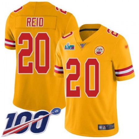 Nike Chiefs #20 Justin Reid Gold Super Bowl LVII Patch Youth Stitched NFL Limited Inverted Legend 100th Season Jersey