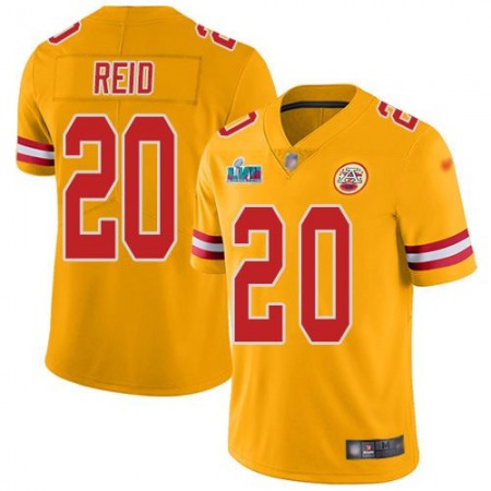 Nike Chiefs #20 Justin Reid Gold Super Bowl LVII Patch Youth Stitched NFL Limited Inverted Legend Jersey