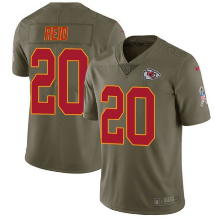 Nike Chiefs #20 Justin Reid Olive Youth Stitched NFL Limited 2017 Salute to Service Jersey