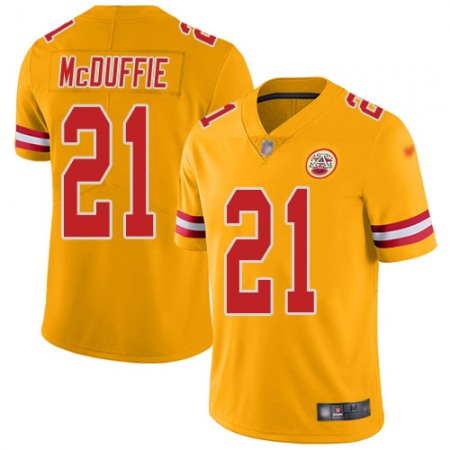 Nike Chiefs #21 Trent McDuffie Gold Youth Stitched NFL Limited Inverted Legend Jersey
