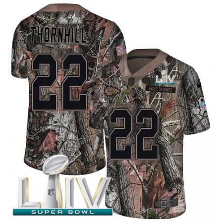 Nike Chiefs #22 Juan Thornhill Camo Super Bowl LIV 2020 Youth Stitched NFL Limited Rush Realtree Jersey