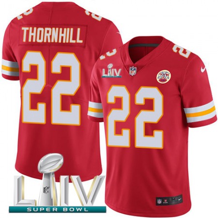 Nike Chiefs #22 Juan Thornhill Red Super Bowl LIV 2020 Team Color Youth Stitched NFL Vapor Untouchable Limited Jersey