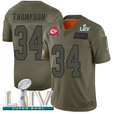 Nike Chiefs #34 Darwin Thompson Camo Super Bowl LIV 2020 Youth Stitched NFL Limited 2019 Salute To Service Jersey
