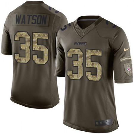 Nike Chiefs #35 Jaylen Watson Green Youth Stitched NFL Limited 2015 Salute to Service Jersey