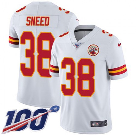 Nike Chiefs #38 L'Jarius Sneed White Youth Stitched NFL 100th Season Vapor Limited Jersey