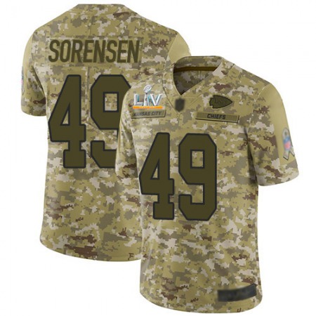 Nike Chiefs #49 Daniel Sorensen Camo Youth Super Bowl LV Bound Stitched NFL Limited 2018 Salute To Service Jersey