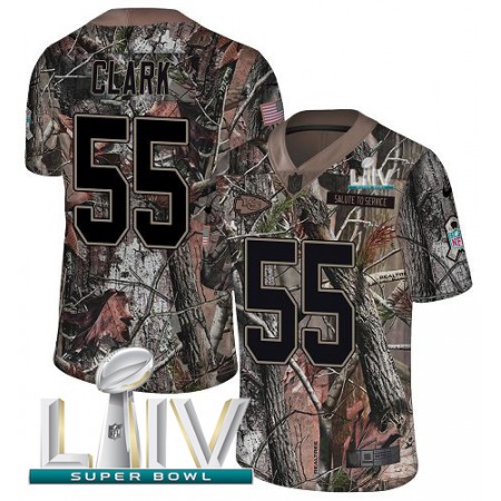 Nike Chiefs #55 Frank Clark Camo Super Bowl LIV 2020 Youth Stitched NFL Limited Rush Realtree Jersey