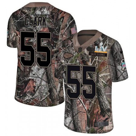 Nike Chiefs #55 Frank Clark Camo Youth Super Bowl LV Bound Stitched NFL Limited Rush Realtree Jersey