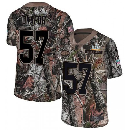 Nike Chiefs #57 Alex Okafor Camo Youth Super Bowl LV Bound Stitched NFL Limited Rush Realtree Jersey