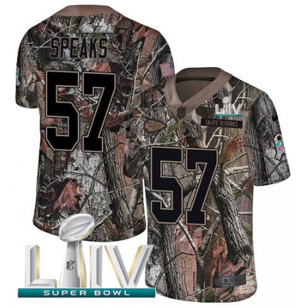Nike Chiefs #57 Breeland Speaks Camo Super Bowl LIV 2020 Youth Stitched NFL Limited Rush Realtree Jersey