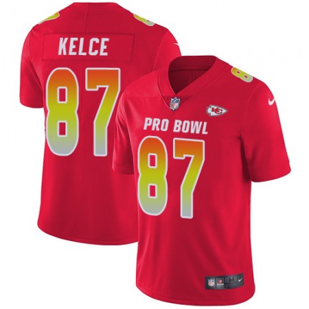 Nike Chiefs #87 Travis Kelce Red Youth Stitched NFL Limited AFC 2018 Pro Bowl Jersey