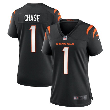 Cincinnati Bengals #1 Ja'Marr Chase Black Nike Women's Game Jersey