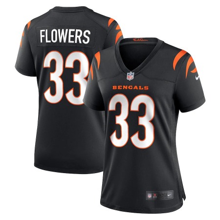 Cincinnati Bengals #33 Tre Flowers Black Nike Women's Game Jersey