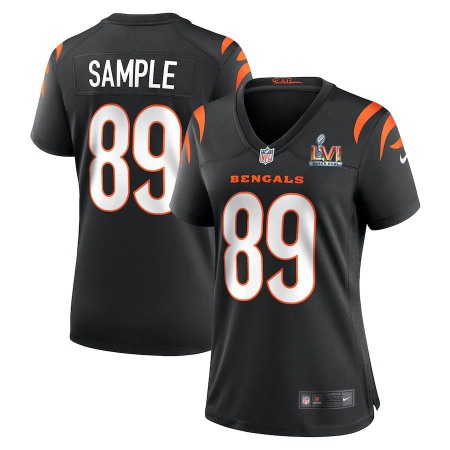 Cincinnati Bengals #89 Drew Sample White Super Bowl LVI Patch Nike Women's Game Jersey