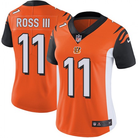 Nike Bengals #11 John Ross III Orange Alternate Women's Stitched NFL Vapor Untouchable Limited Jersey