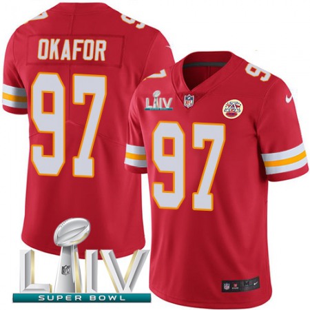 Nike Chiefs #97 Alex Okafor Red Super Bowl LIV 2020 Team Color Youth Stitched NFL Vapor Untouchable Limited Jersey