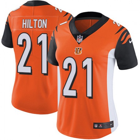 Nike Bengals #21 Mike Hilton Orange Alternate Women's Stitched NFL Vapor Untouchable Limited Jersey