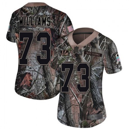 Nike Bengals #73 Jonah Williams Camo Women's Stitched NFL Limited Rush Realtree Jersey
