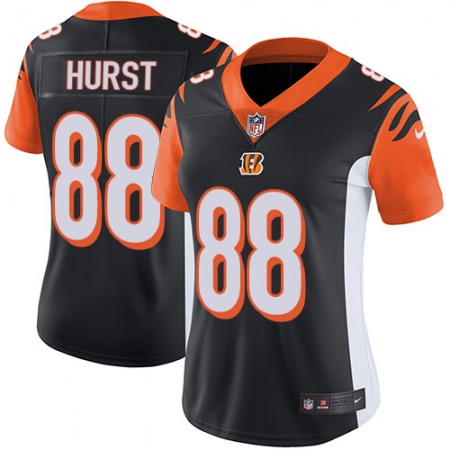 Nike Bengals #88 Hayden Hurst Black Team Color Women's Stitched NFL Vapor Untouchable Limited Jersey