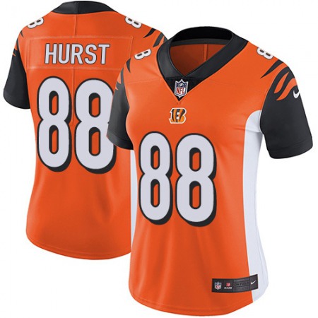 Nike Bengals #88 Hayden Hurst Orange Alternate Women's Stitched NFL Vapor Untouchable Limited Jersey