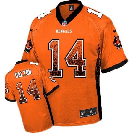 Nike Bengals #14 Andy Dalton Orange Alternate Youth Stitched NFL Elite Drift Fashion Jersey