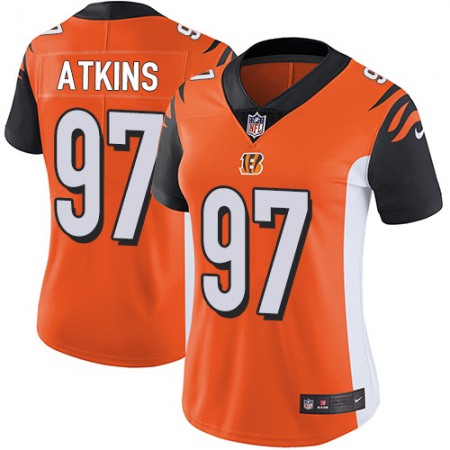 Nike Bengals #97 Geno Atkins Orange Alternate Women's Stitched NFL Vapor Untouchable Limited Jersey