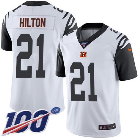 Nike Bengals #21 Mike Hilton White Youth Stitched NFL Limited Rush 100th Season Jersey