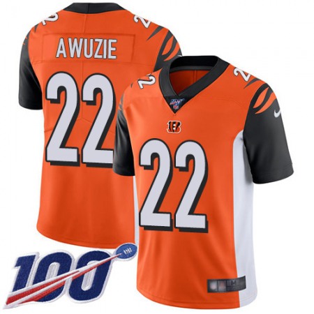 Nike Bengals #22 Chidobe Awuzie Orange Alternate Youth Stitched NFL 100th Season Vapor Untouchable Limited Jersey