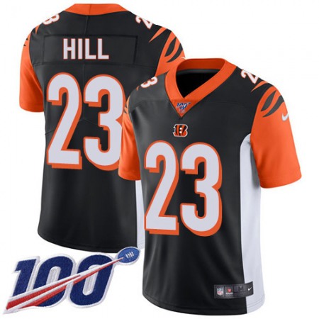 Nike Bengals #23 Daxton Hill Black Team Color Youth Stitched NFL 100th Season Vapor Untouchable Limited Jersey