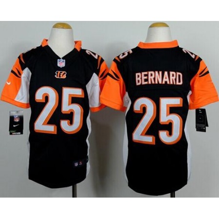 Nike Bengals #25 Giovani Bernard Black Team Color Youth Stitched NFL Elite Jersey