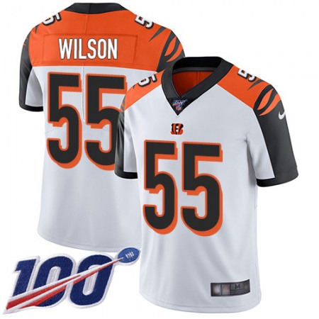 Nike Bengals #55 Logan Wilson White Youth Stitched NFL 100th Season Vapor Untouchable Limited Jersey
