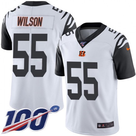 Nike Bengals #55 Logan Wilson White Youth Stitched NFL Limited Rush 100th Season Jersey