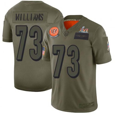 Nike Bengals #73 Jonah Williams Camo Super Bowl LVI Patch Youth Stitched NFL Limited 2019 Salute To Service Jersey