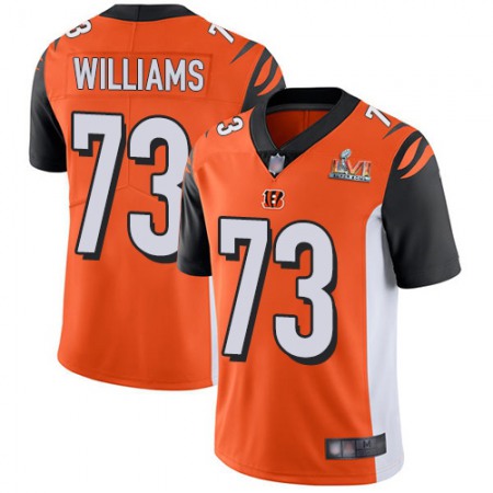 Nike Bengals #73 Jonah Williams Orange Alternate Super Bowl LVI Patch Youth Stitched NFL Vapor Untouchable Limited Jersey
