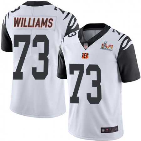 Nike Bengals #73 Jonah Williams White Super Bowl LVI Patch Youth Stitched NFL Limited Rush Jersey