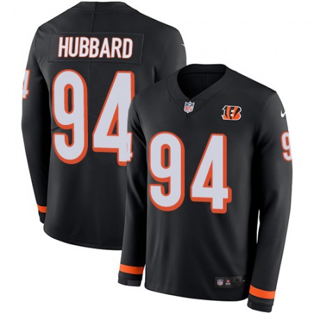 Nike Bengals #94 Sam Hubbard Black Team Color Youth Stitched NFL Limited Therma Long Sleeve Jersey