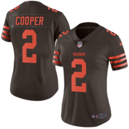 Nike Browns #2 Amari Cooper Brown Women's Stitched NFL Limited Rush Jersey