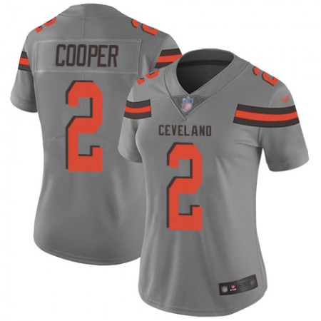 Nike Browns #2 Amari Cooper Gray Women's Stitched NFL Limited Inverted Legend Jersey