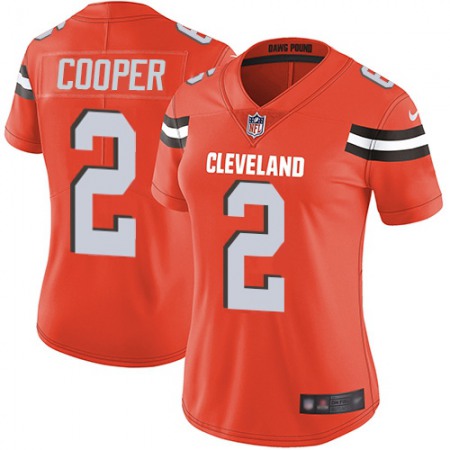 Nike Browns #2 Amari Cooper Orange Alternate Women's Stitched NFL Vapor Untouchable Limited Jersey