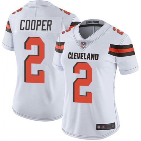 Nike Browns #2 Amari Cooper White Women's Stitched NFL Vapor Untouchable Limited Jersey