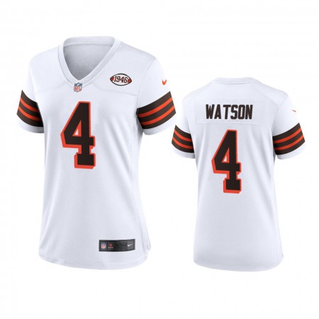 Nike Browns #4 Deshaun Watson Nike 1946 Collection Alternate Game Limited NFL Jersey - White