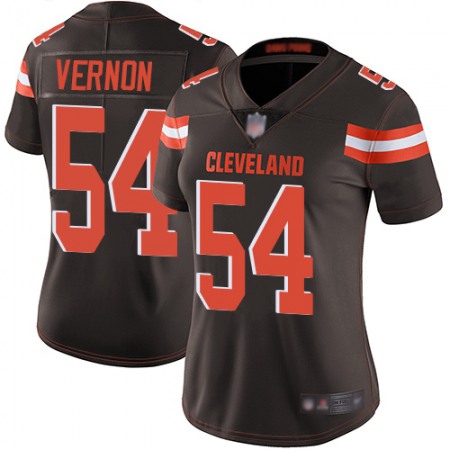 Nike Browns #54 Olivier Vernon Brown Team Color Women's Stitched NFL Vapor Untouchable Limited Jersey