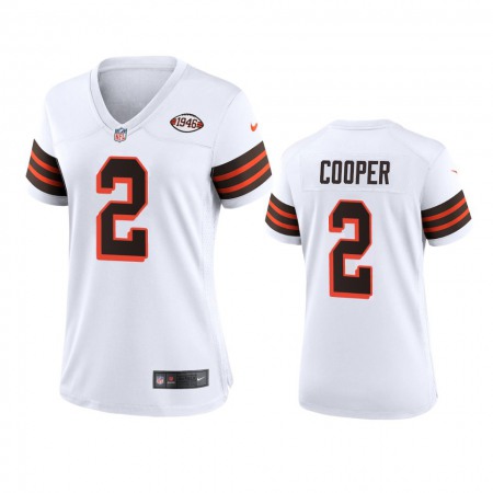 Women Browns #2 Amari Cooper Nike 1946 Collection Alternate Game Limited NFL Jersey - White