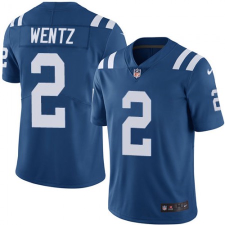 Indianapolis Colts #2 Carson Wentz Royal Blue Team Color Youth Stitched NFL Vapor Untouchable Limited Jersey