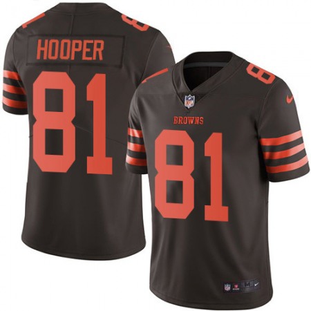 Nike Browns #81 Austin Hooper Brown Youth Stitched NFL Limited Rush Jersey