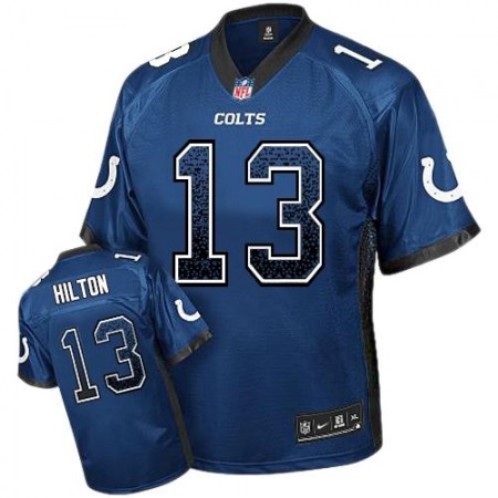 Nike Colts #13 T.Y. Hilton Royal Blue Team Color Youth Stitched NFL Elite Drift Fashion Jersey
